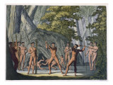Buy Botocudos Tribe of Rio Grande, Paraguay, from 'Le Costume Ancien et Moderne', by Jules Ferrario at AllPosters.com