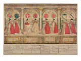 Imaginary Composite Procession of Order of Garter at Windsor, engraved by Marcus Gheeraerts, Elder
