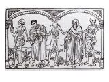 Buy Death Taking the Monk and the Abbot, from the Danse Macabre, published Paris, 1485 at AllPosters.com