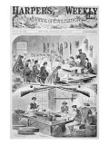 Men and Women Filling Cartridges at Arsenal at Watertown, Massachusetts, from Harper's Weekly