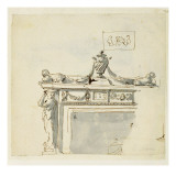 Sketched Design for a Fireplace