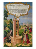 Buy Christ and Woman from Samaria at Jacob's Well, Section of Wing Panel from Mompelgarter Altarpiece at AllPosters.com