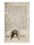 Alice Liddell on the Last Page of 'Alice's Adventures Underground', 1859