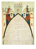 A Lookout Gives the Alarm, illustration from the Jewish Cervera Bible, 1299