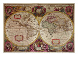 A New Land and Water Map of the Entire Earth, 1630