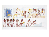 Buy Brick-Making, from a Rare Record of Frescoes from Thebes, recorded 1819-1822 at AllPosters.com