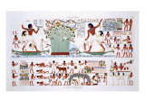 Buy Preparing Food for Dead, from a Rare Record of Frescoes from Thebes, recorded 1819-1822 at AllPosters.com