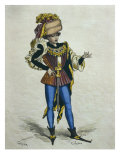 Buy Young Elegant Man in 1480, Illustration from 'Costumes de Paris a travers les siecles' at AllPosters.com