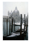 View of Santa Maria della Salute in Snow