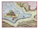 The Town, Castle and Abbey of Mont Saint-Michel, 1703
