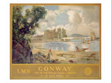 Buy Conway Castle, Poster Advertising the London, Midland and Scottish Railway, c.1930 at AllPosters.com