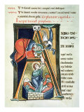 Historiated Initial 'A' depicting Daniel in Lions' Den, from 'Bible de Saint-Sulpice de Bourges'