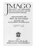 Front Cover of the Magazine 'Imago', published by Hugo Heller, Leipzig und Wien, April 1913