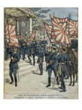 Buy His Imperial Majesty Mutsuhito, Emperor of Japan, Giving the Flags to his Troops, 6th March 1904 at AllPosters.com