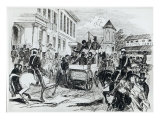 Arrival of Government Conveyance at Colonial Treasury, Sydney, 'The Illustrated London News'