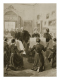 Buy Bluecoat Boys Showing their Drawings to Queen Victoria at Buckingham Palace, April 3Rd, 1873, from at AllPosters.com
