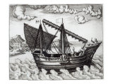 Buy A Chinese Junk, illustration from 'His Discourse of Voyages into the East and West Indies' at AllPosters.com