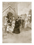 Queen Victoria's Life at Osborne: Her Majesty at Whippingham Church, 'The Illustrated London News'
