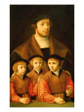 Buy Portrait of a Man and His Three Sons, Late 1530S-Early 1540S at AllPosters.com