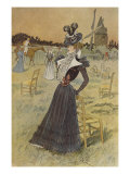 Buy Fashion Plate, at Longchamp, Illustration from 'La Nouvelle Mode', 1897 at AllPosters.com