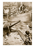 Buy Mungo Park' S Last Stand Against the Natives at the Bussa Rapids at AllPosters.com
