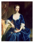 Portrait of a Lady in a Blue Velvet Dress