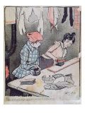 Caricature Depicting Two Washerwomen Gossiping, late 19th century