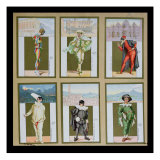 Buy Set of Six Vignettes Depicting Characters from the Commedia dell'Arte, c.1900 at AllPosters.com