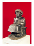 Gudea, Prince of Lagash, Statue Dedicated to Ningizzada, Neo-Sumerian, from Telloh, ancient Girsu, 