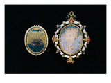 Armada Jewel, Miniature of Queen Elizabeth I Enclosed in Jewelled Case, Lid Depicts Arc in Enamel
