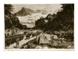 On Way to Monte Nero: the Italians, by Great Daring, Placed Guns in Position on Mountain, 1914-19