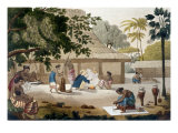 Buy Domestic Life in Kupang, Timor, plate 10 from 'Le Costume Ancien et Moderne' by Jules Ferrario at AllPosters.com