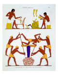 Buy Carpentry and Dyeing Cloth, from a Rare Record of Frescoes from Thebes, recorded 1819-1822 at AllPosters.com