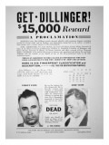 Reward Poster for John Dillinger, 1933