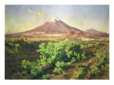 Buy A Small Volcano in Mexican Countryside, 1887 at AllPosters.com