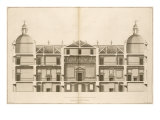 Buy Houghton Hall: Section of the West front, Engraved by Pierre Fourdrinier, 1735 at AllPosters.com