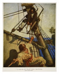Buy "One more step, Mr. Hands ? and I'll blow your brains out", Illustration from 'Treasure Island at AllPosters.com