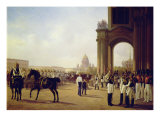 Parade at the Palace Square in St. Peterburg