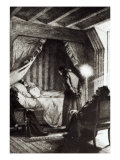 The Death of Emma Bovary from 'Madame Bovary' by Gustave Flaubert, engraved by Carlo Chessa
