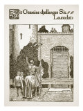 Sir Gawaine Challenges Sir Launcelot, Illustration from 'The Story of the Grail and the Passing of 