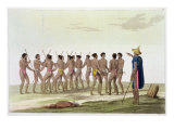 Buy War Dance of Caroline Islanders, Plate 22 from 'Le Costume Ancien et Moderne' by Jules Ferrario at AllPosters.com