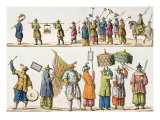 Buy Principal Attendants of Chinese Emperor's Procession, Illustration at AllPosters.com