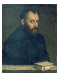 Portrait of a man with a book