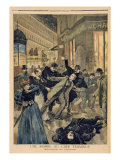 Buy A Bomb at Cafe Terminus, the Arrest of Assassin, Illustration from 'Le Petit Journal' at AllPosters.com