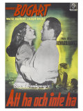 Buy To Have and Have Not, Swedish Movie Poster, 1944 at AllPosters.com