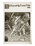 Sir Kay and the Forest Madman, Illustration from 'The Story of the Champions of the Round Table'