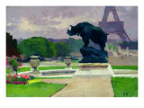 The Trocadero Gardens and the Rhinoceros by Jacquemart