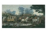 Hunt Meeting, engraved by Philibert Louis Debucourt