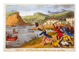 Buy Newcome Running from the Black Squadron', Plate from 'The Adventures of Johnny Newcome in Navy' at AllPosters.com