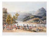 Fording of the River Mondego, engraved by C. Turner, 21st September 1810
